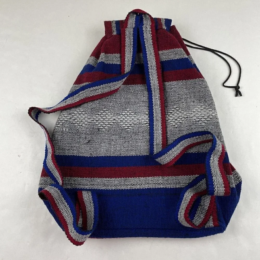 Patriots Football Mexican Woven Embroidered Backpack Bag Red White Blue NFL